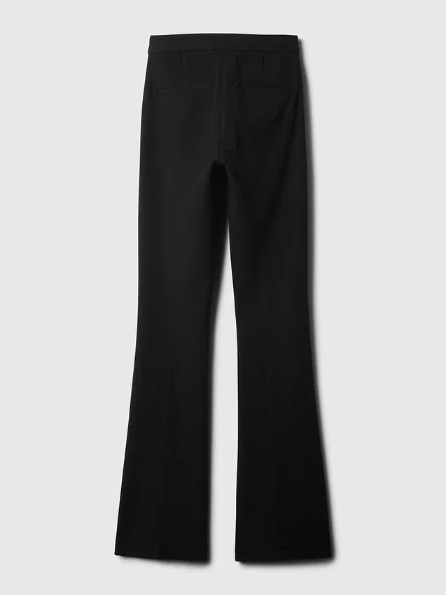 Pantalones acampanados de talle alto con tejido elástico en dos direcciones