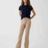Pantalones acampanados de uniforme para niños de tejido Ponte