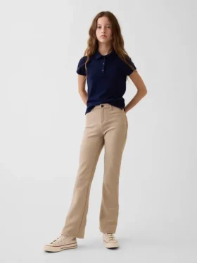 Pantalones acampanados de uniforme para niños de tejido Ponte