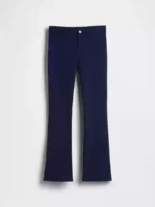 Pantalones acampanados de uniforme para niños de tejido Ponte
