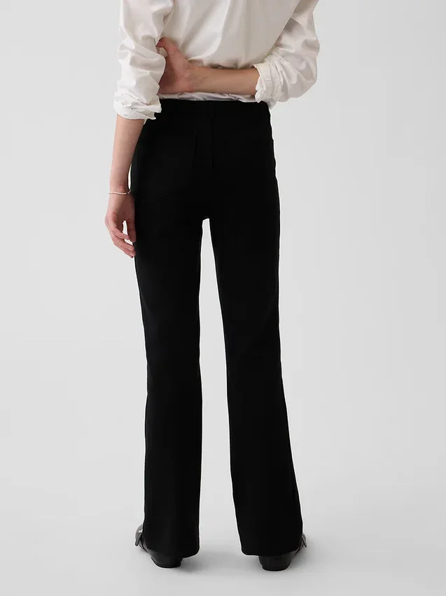 Pantalones acampanados de uniforme para niños de tejido Ponte