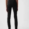 Pantalones ajustados de doble tejido de talle alto
