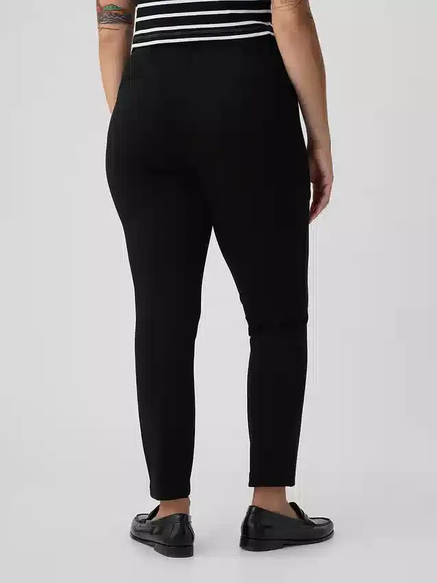 Pantalones ajustados de doble tejido de talle alto