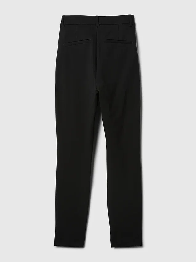 Pantalones ajustados de doble tejido de talle alto