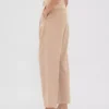 Pantalones ajustados hasta el tobillo de sarga cepillada de talle alto 365