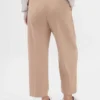 Pantalones ajustados hasta el tobillo de sarga cepillada de talle alto 365