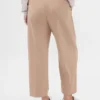 Pantalones ajustados hasta el tobillo de sarga cepillada de talle alto 365