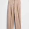 Pantalones ajustados hasta el tobillo de sarga cepillada de talle alto 365
