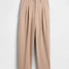 Pantalones ajustados hasta el tobillo de sarga cepillada de talle alto 365