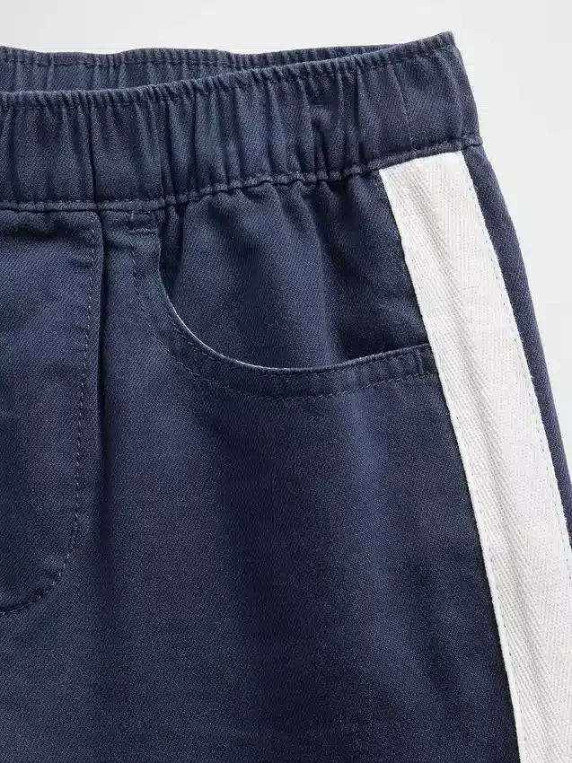 Pantalones anchos a rayas ultrasuaves sin cordón para Bebé y Niño