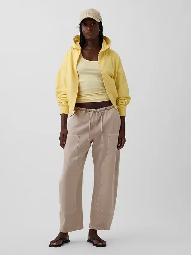 Pantalones anchos de corte holgado con doble rodilla