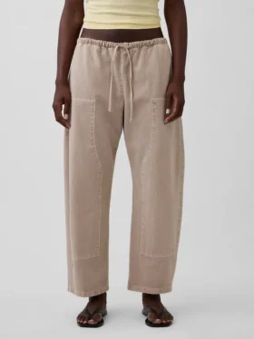 Pantalones anchos de corte holgado con doble rodilla