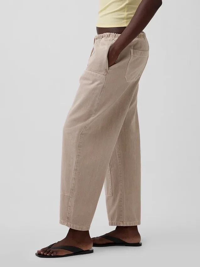Pantalones anchos de corte holgado con doble rodilla