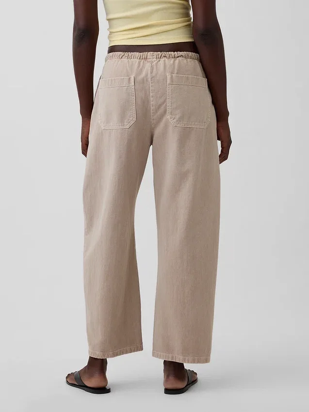 Pantalones anchos de corte holgado con doble rodilla