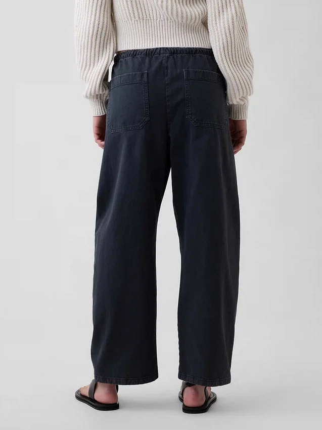 Pantalones anchos de corte holgado con doble rodilla