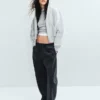 Pantalones anchos de corte holgado con doble rodilla