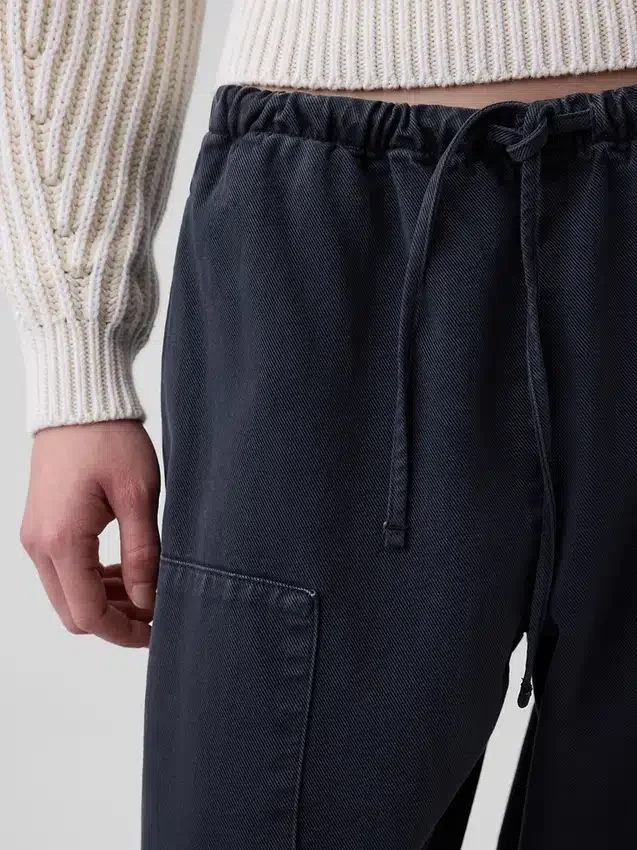 Pantalones anchos de corte holgado con doble rodilla