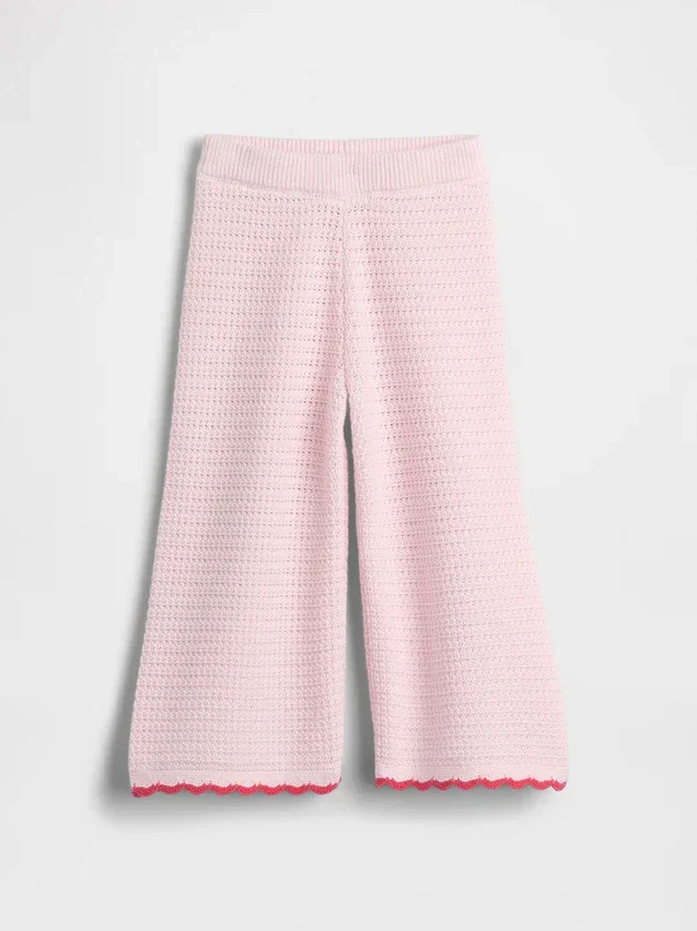 Pantalones anchos de ganchillo para bebés y niños