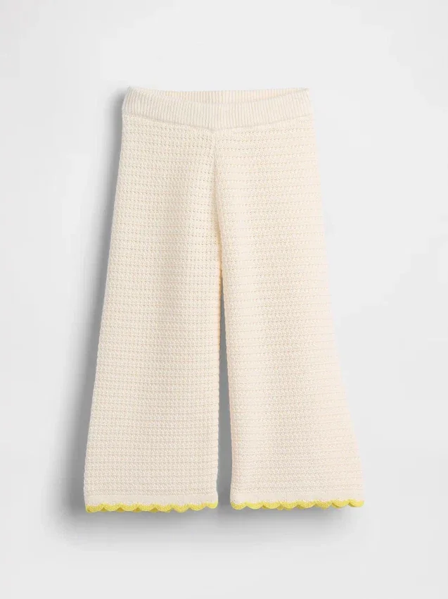Pantalones anchos de ganchillo para bebés y niños