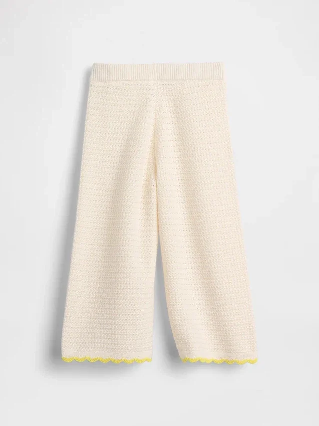 Pantalones anchos de ganchillo para bebés y niños