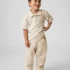 Pantalones anchos de gasa de algodón para bebés y niños pequeños