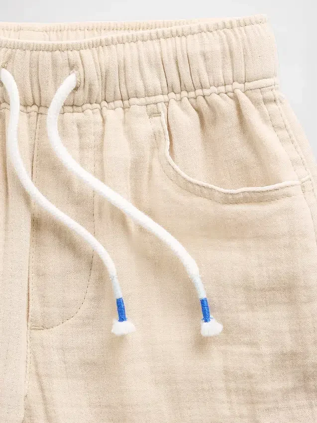 Pantalones anchos de gasa de algodón para bebés y niños pequeños