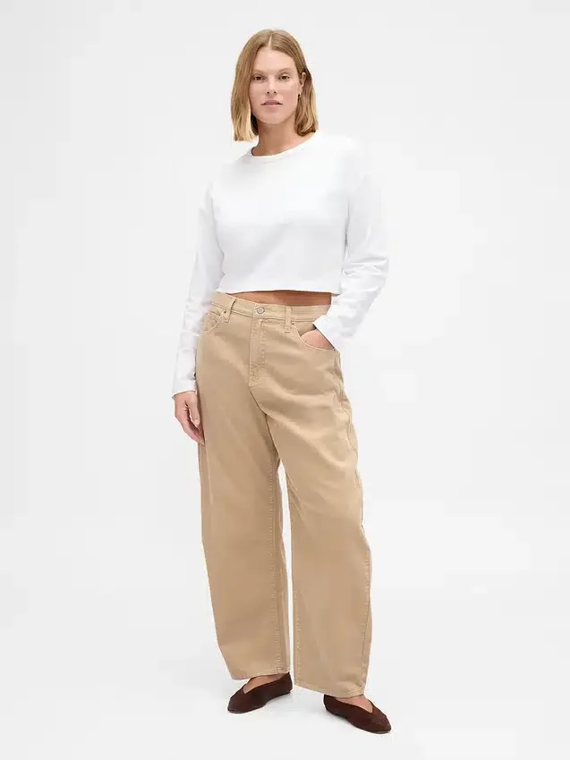 Pantalones anchos de pana de talle alto