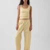 Pantalones anchos de popelín con doble refuerzo en las rodillas