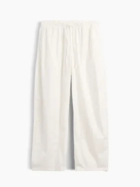 Pantalones anchos de popelín con doble refuerzo en las rodillas