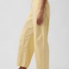 Pantalones anchos de popelín con doble refuerzo en las rodillas