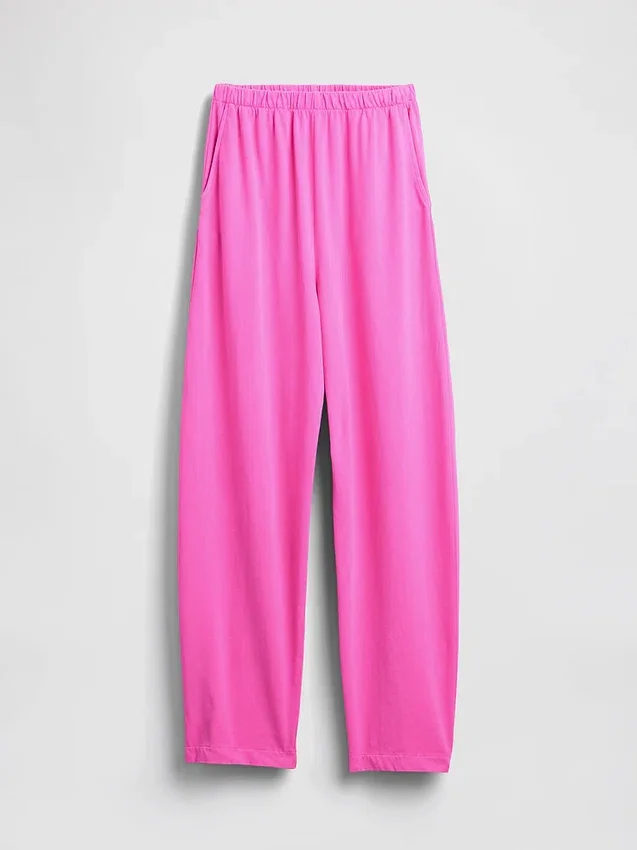Pantalones anchos de tela gruesa