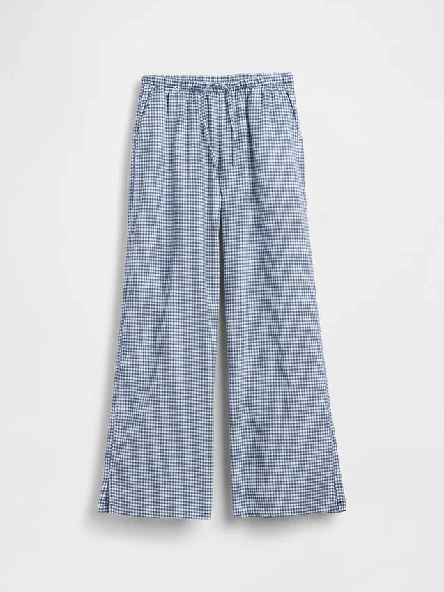 Pantalones anchos y cómodos de lino y algodón para niños