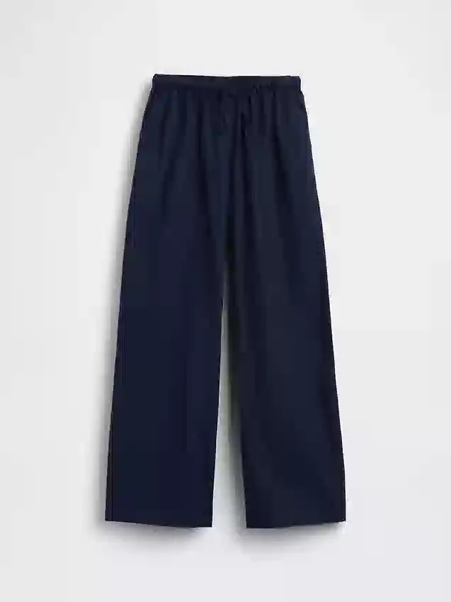 Pantalones anchos y cómodos de lino y algodón para niños