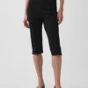 Pantalones capri de doble tejido y talle alto