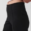 Pantalones capri de doble tejido y talle alto