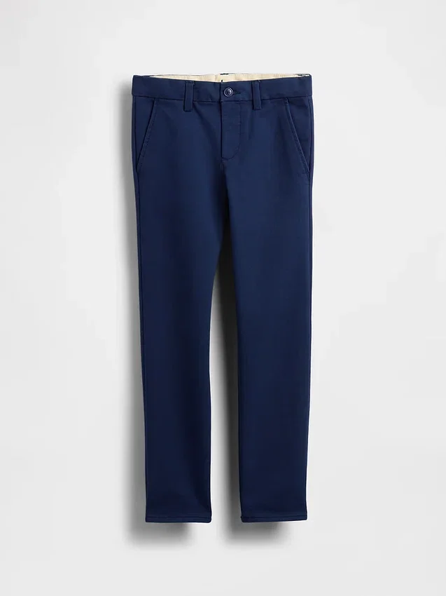 Pantalones caqui ajustados de uniforme para niños