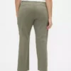 Pantalones caqui de talle medio