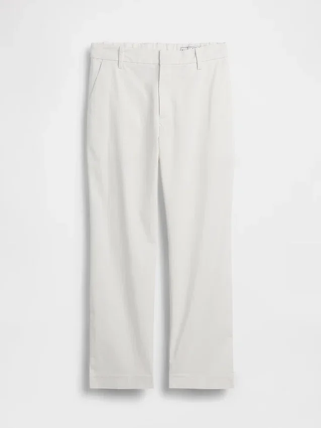 Pantalones caqui de talle medio