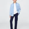 Pantalones caqui elásticos de corte recto para uniforme infantil