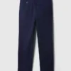Pantalones caqui elásticos de corte recto para uniforme infantil