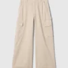 Pantalones caqui holgados de estilo cargo de talle medio