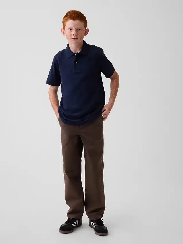 Pantalones caqui holgados de estilo moderno para niños