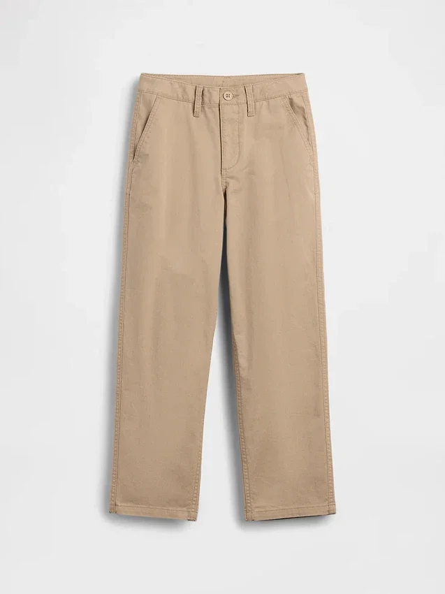 Pantalones caqui holgados de estilo moderno para niños
