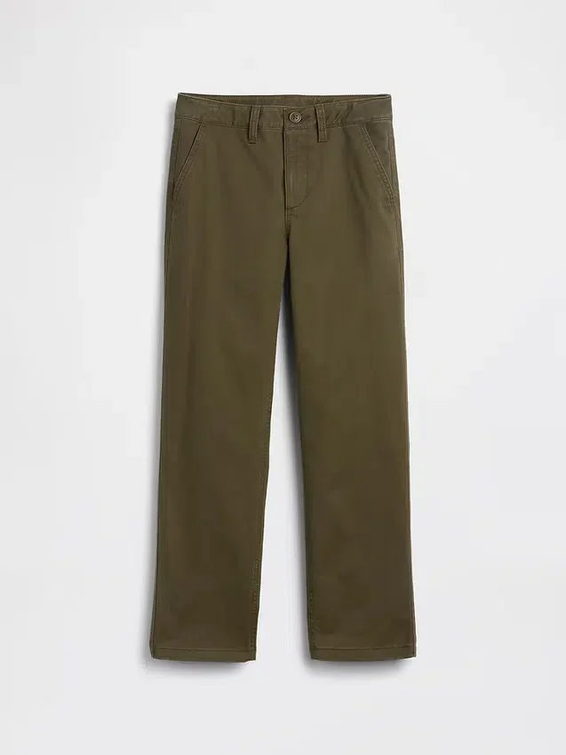 Pantalones caqui holgados de estilo moderno para niños