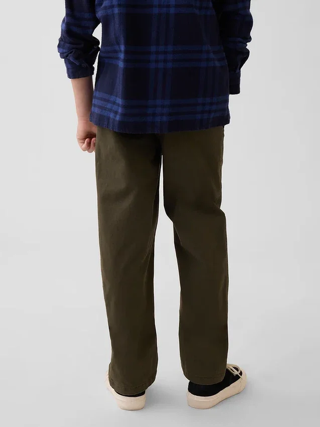 Pantalones caqui holgados de estilo moderno para niños