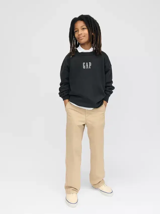 Pantalones caqui holgados de estilo moderno para niños
