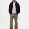 Pantalones caqui holgados de sarga pesada estilo años 90