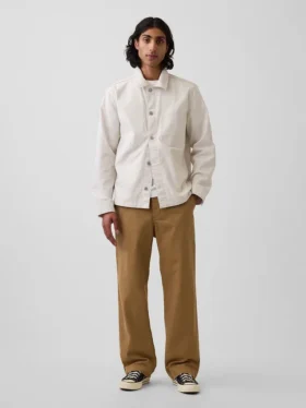 Pantalones caqui holgados de sarga pesada estilo años 90