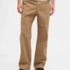 Pantalones caqui holgados de sarga pesada estilo años 90