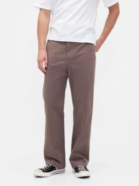 Pantalones caqui holgados de sarga pesada estilo años 90